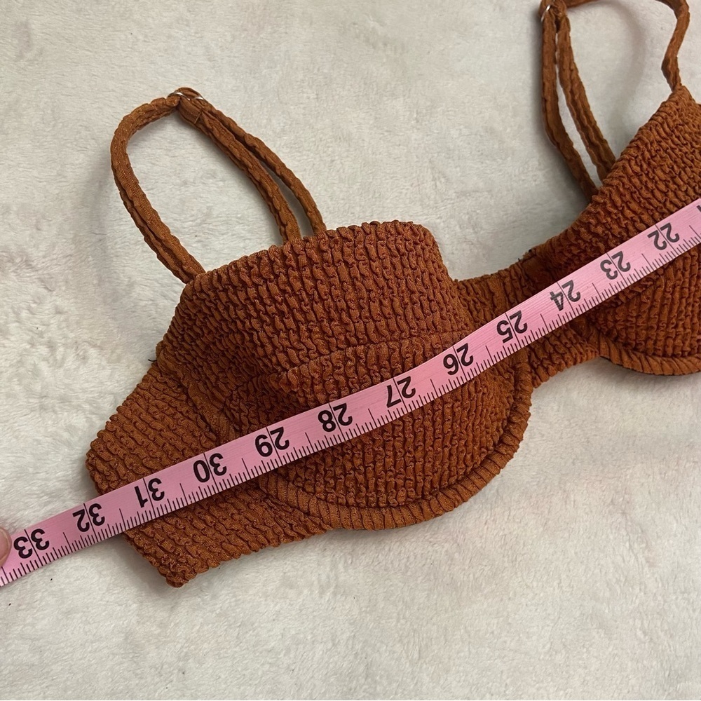 Veronica beard dyer seersucker textured underwire bikini top 28494 - Picture 12 of 16